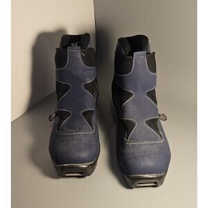 Rossignol Women's Sz 8 Cross Country Ski Boots Navy Active Control Concept